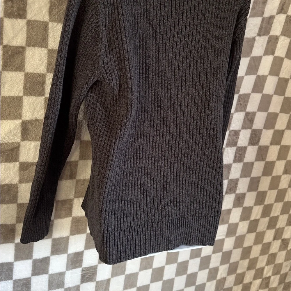 Calvin Klein Jeans Men's Black Half-Zip Ribbed Sweater size Extra Large / XL